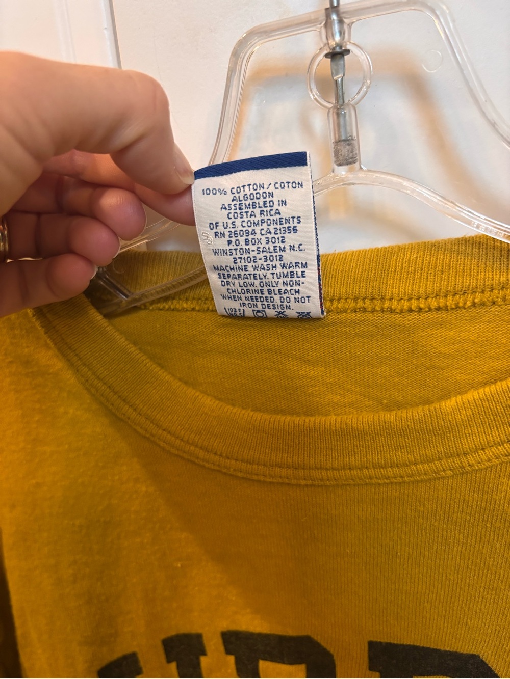 Vintage 90’s Champion Purdue Alumni Tee in Mustard Yellow - Picture 3 of 7